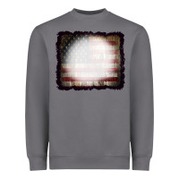 Storm America Wood Flag with bBeach Effect Heavyweight Sweatshirt - CowCowDesign