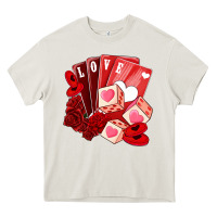 Cream valentines day feeling lucky Heavy Core Tee - NancyCooperArtShop