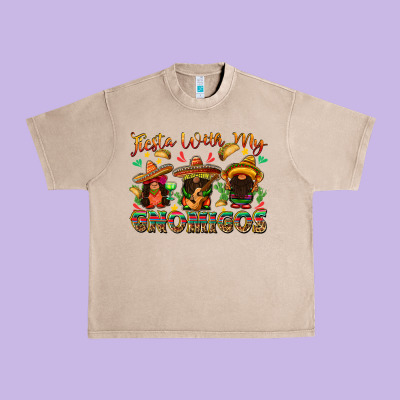 Fiesta With My Gnomigos Urban Heavy Tee Designed By Texasbilliewilder