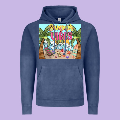 Summer Vibes Vintage Hoodie Designed By Nancycooperartshop