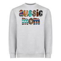 Heather Grey Aussie mom Heavyweight Sweatshirt - CowCowDesign