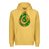 Antique Gold st.patrick's teardrop earrings Premium Hoodie - FaDigitalArtStudio