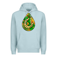 Blue Mist st.patrick's teardrop earrings Premium Hoodie - FaDigitalArtStudio