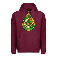 Burgundy st.patrick's teardrop earrings Premium Hoodie - FaDigitalArtStudio