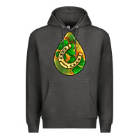 Charcoal Heather st.patrick's teardrop earrings Premium Hoodie - FaDigitalArtStudio