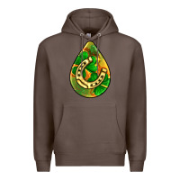 Coffee st.patrick's teardrop earrings Premium Hoodie - FaDigitalArtStudio