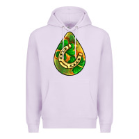 Lilac st.patrick's teardrop earrings Premium Hoodie - FaDigitalArtStudio