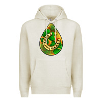 Oatmeal Heather st.patrick's teardrop earrings Premium Hoodie - FaDigitalArtStudio