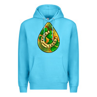 Ocean Blue st.patrick's teardrop earrings Premium Hoodie - FaDigitalArtStudio