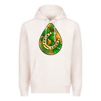 Pale Pink st.patrick's teardrop earrings Premium Hoodie - FaDigitalArtStudio