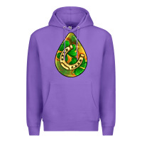 Purple st.patrick's teardrop earrings Premium Hoodie - FaDigitalArtStudio