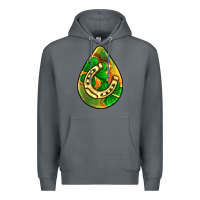 Rock st.patrick's teardrop earrings Premium Hoodie - FaDigitalArtStudio