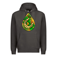 Smoke st.patrick's teardrop earrings Premium Hoodie - FaDigitalArtStudio