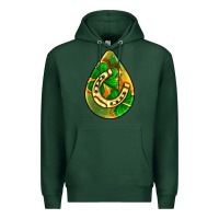 Sports Green st.patrick's teardrop earrings Premium Hoodie - FaDigitalArtStudio