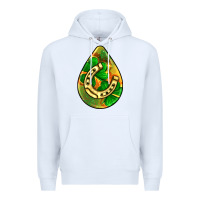 White st.patrick's teardrop earrings Premium Hoodie - FaDigitalArtStudio