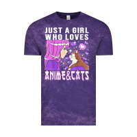 Cloud Purple anime cat anime stuff Vintage Tee - lanVoArt