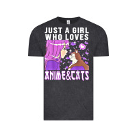 Vintage Black anime cat anime stuff Vintage Tee - lanVoArt