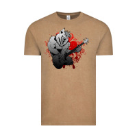 Vintage Coffee Guitar Player Gift Guitarist Guitar Vintage Tee - lanVoArt