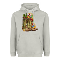Moon Dust Christmas Boots Heavyweight Hoodie - CowhideDigitalArt