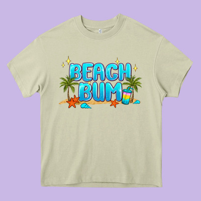 Beach Bum Heavy Core Tee Designed By Jahusdesignshop