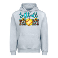 Heather Grey western leopard  sunflowers glitter mom softball Urban Hoodie - Artiststas