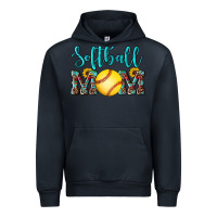 Navy western leopard  sunflowers glitter mom softball Urban Hoodie - Artiststas