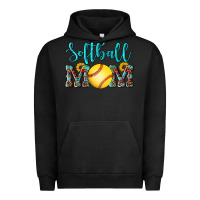 Pigment Black western leopard  sunflowers glitter mom softball Urban Hoodie - Artiststas