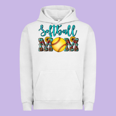 Western Leopard  Sunflowers Glitter Mom Softball Urban Hoodie Designed By Artiststas