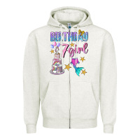 Oatmeal Heather birthday girl 7 Zipper Hoodie - BundleAndBundleShop