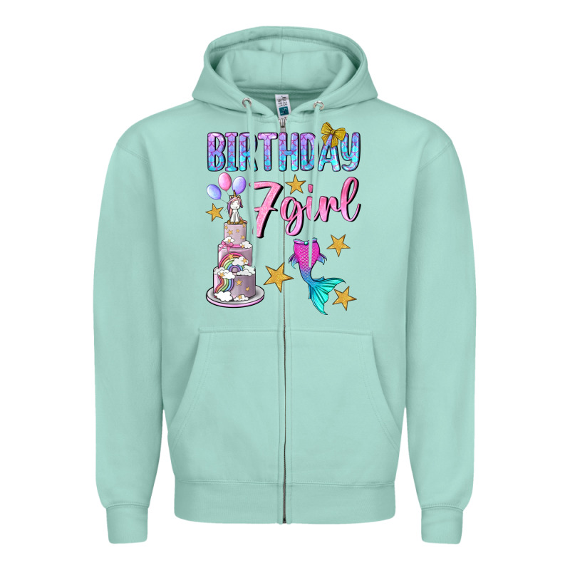 Birthday Girl 7 Zipper Hoodie by BundleAndBundleShop | Teevron
