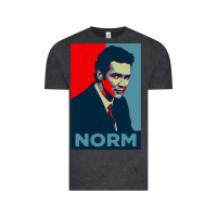 Vintage Black norm macdonald political poster Vintage Tee - lanVoArt