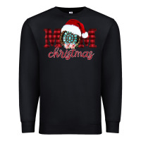 Black mom Christmas Premium Sweatshirt - CowhideDigitalArt