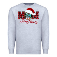 Heather Grey mom Christmas Premium Sweatshirt - CowhideDigitalArt