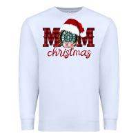 White mom Christmas Premium Sweatshirt - CowhideDigitalArt