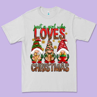 Just A Girl Who Loves Christmas Premium Tee Designed By Nancycooperartshop