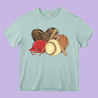 Softball Heavy Core Tee Designed By Maliassmallbusiness
