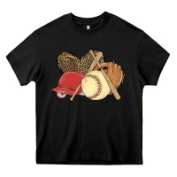 Black softball Heavy Core Tee - MaliasSmallBusiness