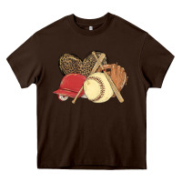 Chocolate Brown softball Heavy Core Tee - MaliasSmallBusiness