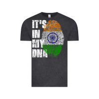 Vintage Black IT'S IN MY DNA India Flag Indian Vintage Tee - lanVoArt