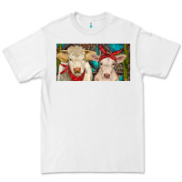 White Charolais bull and calf Premium Tee - RanaPortraitStore