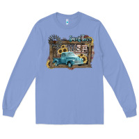 Colony Blue Small town USA truck 4th of july Long Sleeve Tee - HowdyJamesFarm