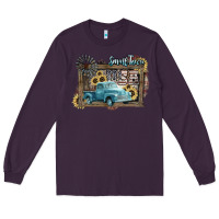 Plum Small town USA truck 4th of july Long Sleeve Tee - HowdyJamesFarm