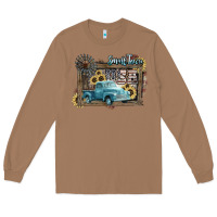 Toasted Coconut Small town USA truck 4th of july Long Sleeve Tee - HowdyJamesFarm