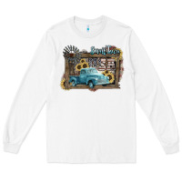 White Small town USA truck 4th of july Long Sleeve Tee - HowdyJamesFarm