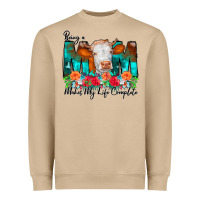 Being A Mom Makes My Life Complete Heavyweight Sweatshirt | Teevron