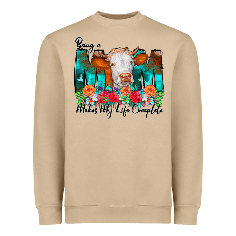 Being A Mom Makes My Life Complete Heavyweight Sweatshirt by CowCowDesign | Teevron