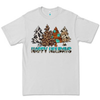 Dove Grey Happy Holidays Trees Premium Tee - MaliasSmallBusiness