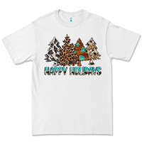 White Happy Holidays Trees Premium Tee - MaliasSmallBusiness