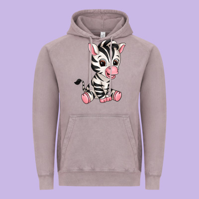 Zebra Vintage Hoodie Designed By Texasbilliewilder
