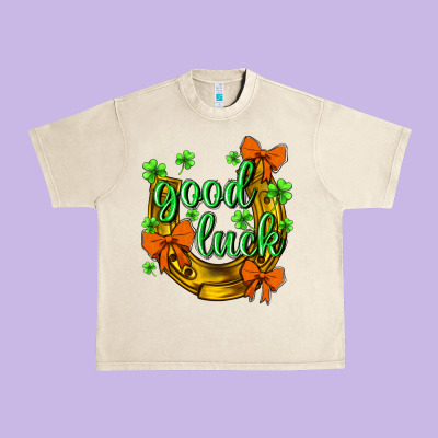St.patricks Good Luck Urban Heavy Tee Designed By Nancycooperartshop